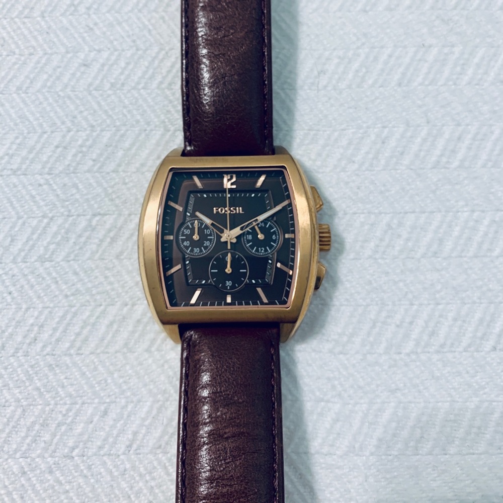 Fossil Rose Gold-Tone Chronograph Watch